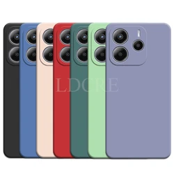 For Xiaomi Redmi Note 14 Case Liquid Silicone Protector Redmi Note 14 Pro Plus Case TPU Plain Rubber Case Redmi Note 14 5G Cover