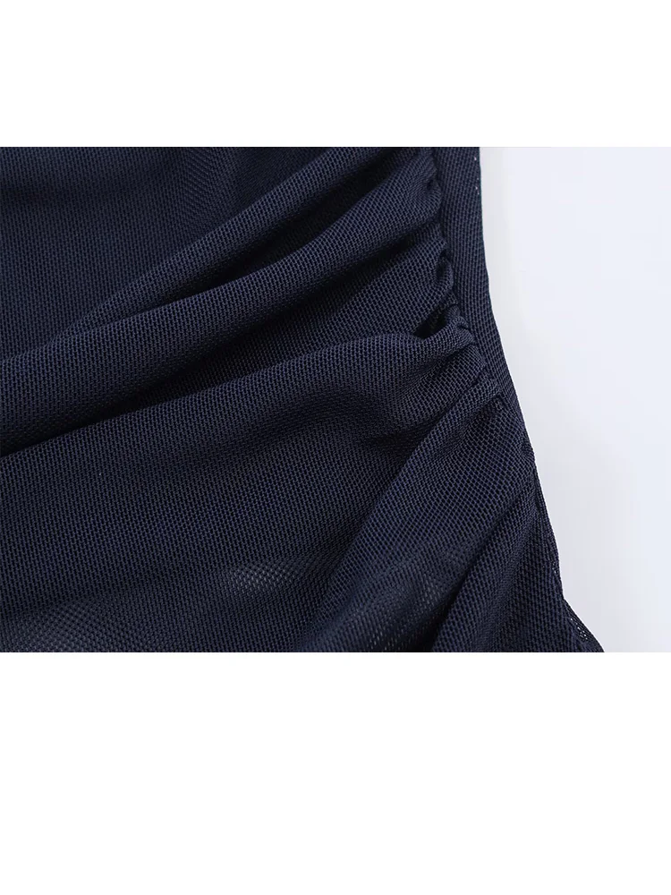 HH Women New Fashion Sexy Silk Net Scarf Decorative Solid Top Summer Female Versatile Tight Waist Sleeveless 2026 Short Top
