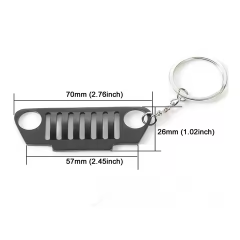 1PC Universal Medium Grid Keychain Key Ring for Jeep CJ JK TJ YJ XJ Car Front Grill Design Car Nini Cute Grill Keychain