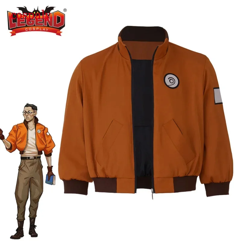 Disco Elysium Cosplay Kim Kitsuragi Jacket Coat Kim'S Orange Bomber Aerostatic Pilot Jacket For Men Women Men'S Medieval Victor