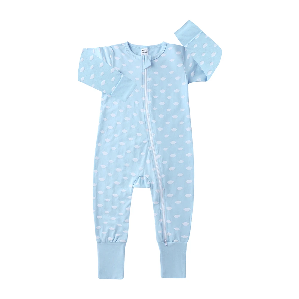 Spring Long Sleeve Baby Romper Newborn Jumpsuit Toddler Boy Girl Cotton Soft Onesie Pajamas Double Zipper Bodysuit Fall Clothes
