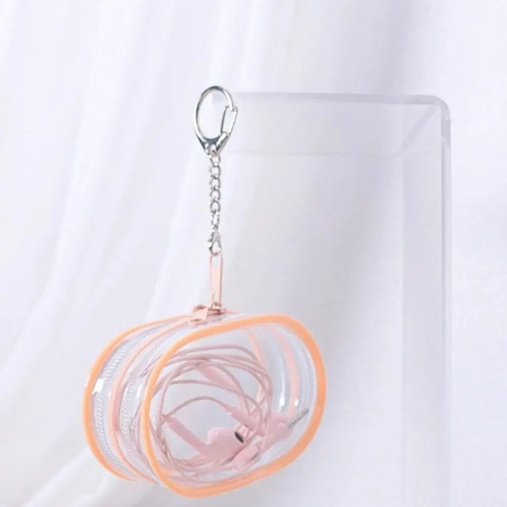 With Keychain Phone Charger Bag Transparent Anti Drop Data Cable Storage Bag Storage Waterproof Digital Storage Bag