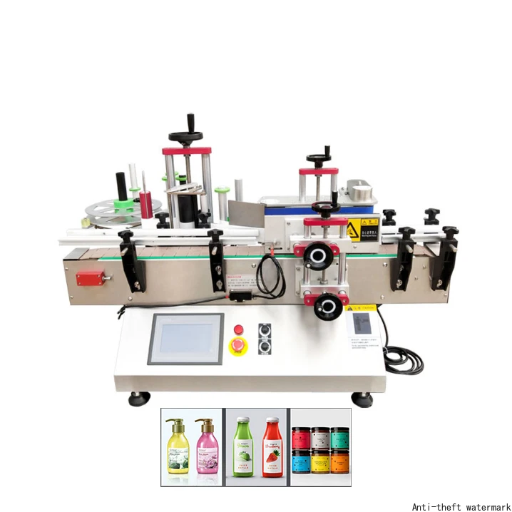 Table Automatic Desktop Adhesive Label Applicator Labeling Machine with Date Code Printer for Pet Jars Round Bottle
