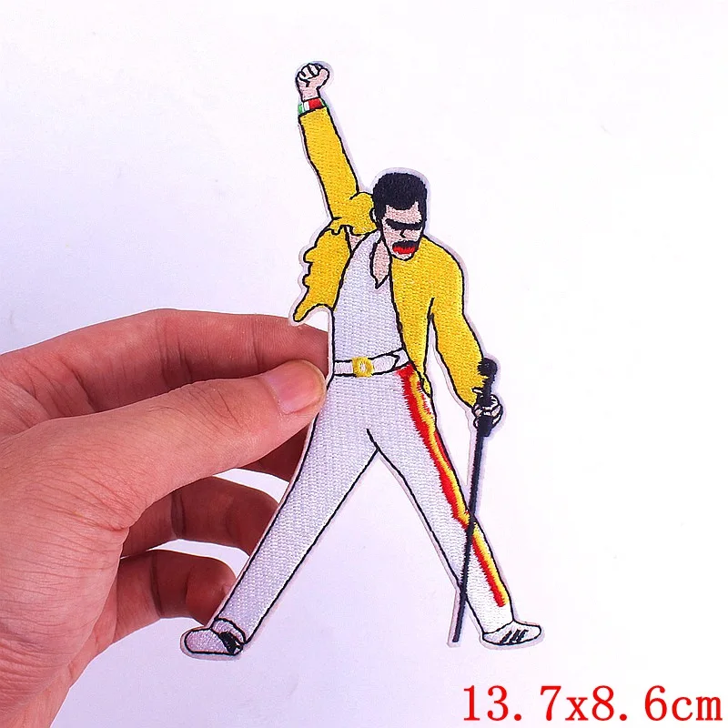 Freddie Mercury Patch Rock Embroidered Patches For Clothing Thermoadhesive Patches DIY Iron On Patch On Clothes Punk Skull Badge