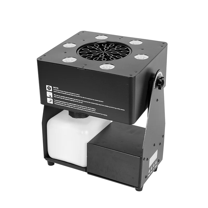 Electric Stage Bubble Effect Machine DMX Remote Control 6x4W LED RGBW Bubble Machine for Wedding Party