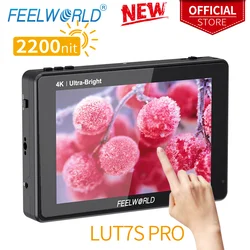 FEELWORLD 7 Cal 2200 nitów 3D LUT ekran dotykowy lustrzanka cyfrowa dyrektor terenowy AC Monitor 4K wejście HDMI wyjściowy do Gimbal LUT7S PRO