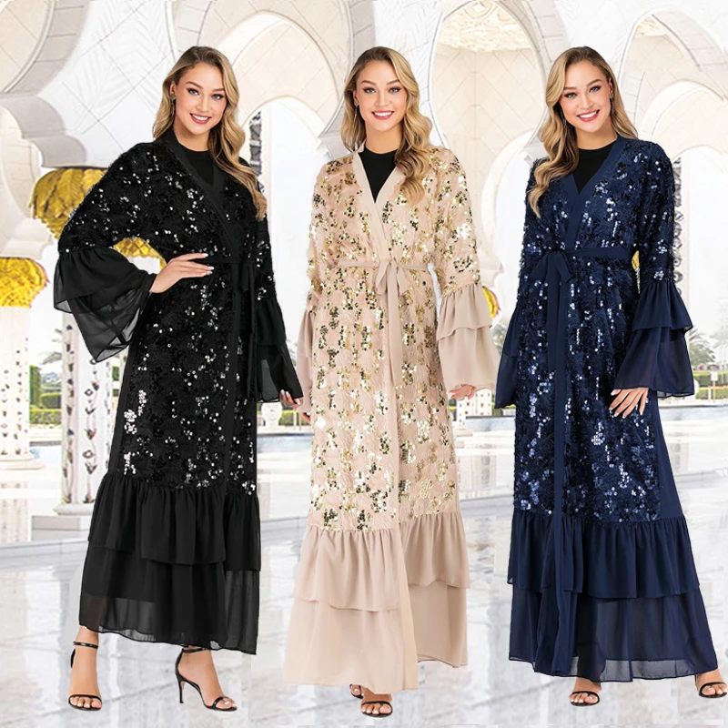 

Malaysia Indonesia Ethnic Cardigan Dubai Muslim Turkish Abaya Lady Moroccan Caftan Party Maxi Dress Arabic Kaftan Girl Robe Gown