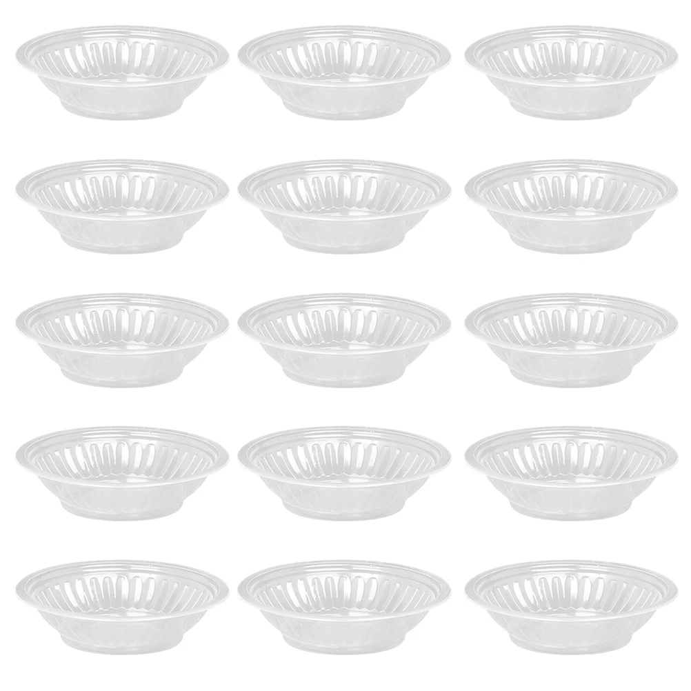 

30 Pcs Disposable Seasoning Dishes Transparent Sauce Trays Picnic Barbecue Plates Food Condiment Appetizer Tray Serving Dishes