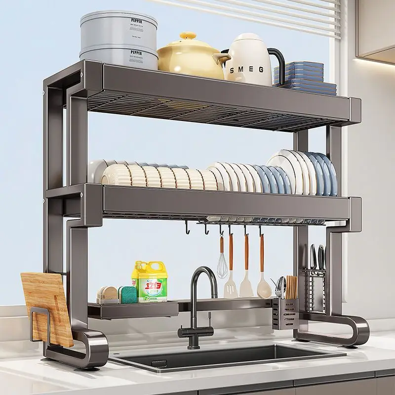 

Dish Storage Rack Kitchen Sink Shelf Dish Drain Rack Sink Dish Shelf