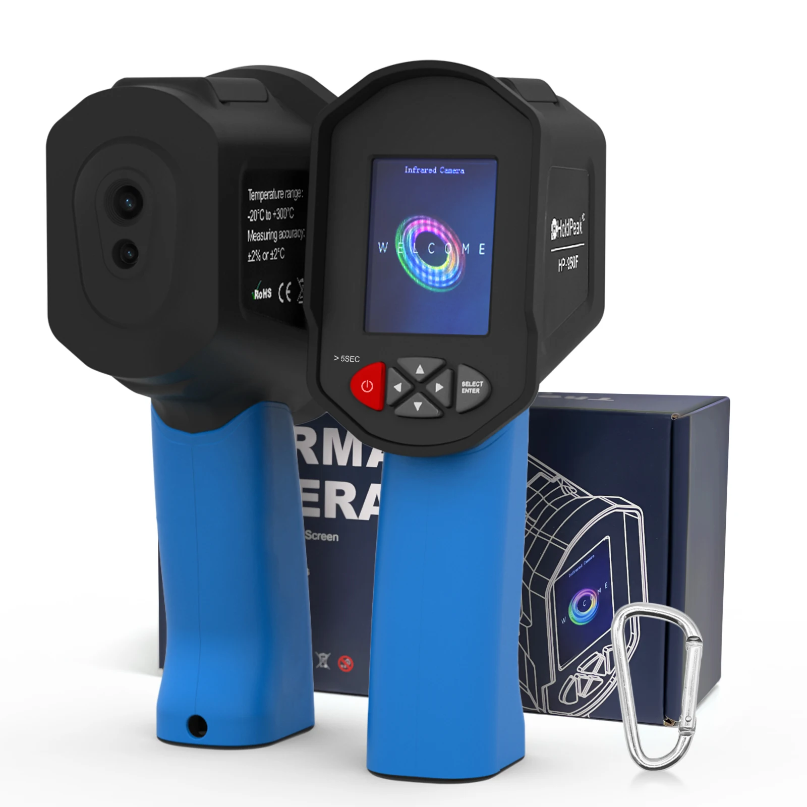 

HOLDPEAK HP-950F Thermal Imaging Camera,32x32 IR Resolution, Handheld Infrared Camera 2.4 LCD -104℉ to 572℉,2G SD Card