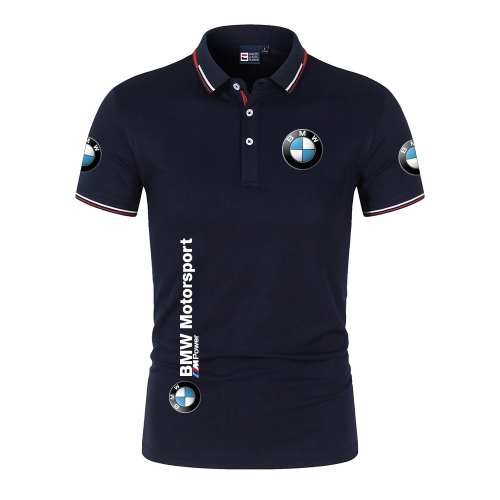 BMW Motorsport Motorcycle Racing Team Men Polo Shirt Summer Short Sleeve Male Polos T-shirt 2025 New Fashion Clothes Tops