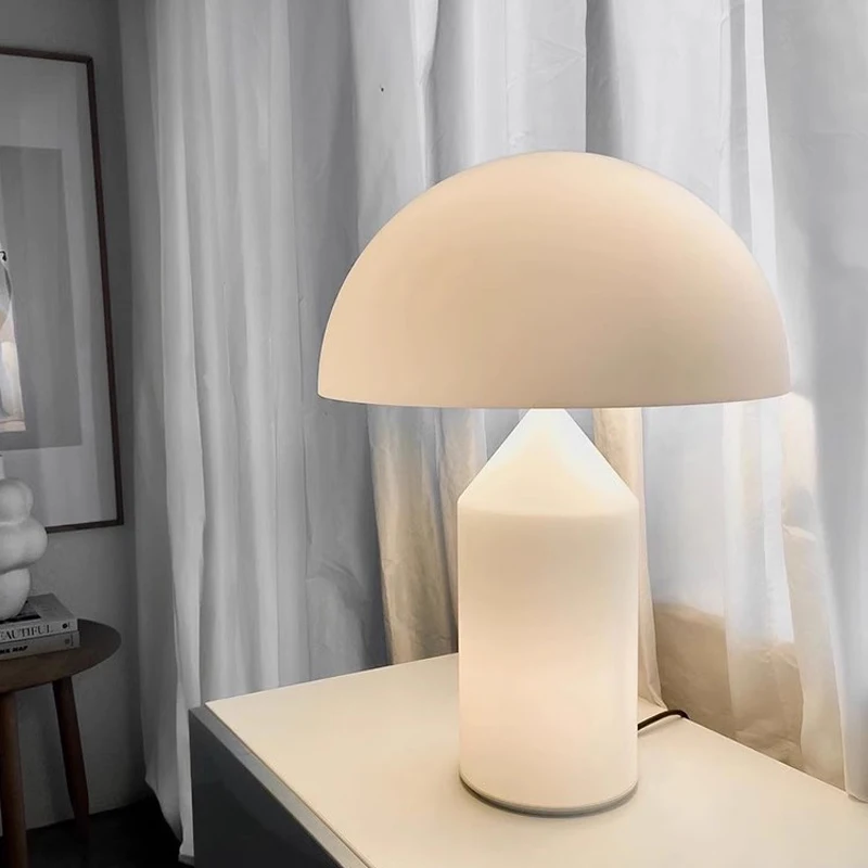 Postmodern Simple Design Creative Mushroom Decorative Table Lamp Bedroom Living Room Lights Hotel Study Room Desk Lamp 110-265V