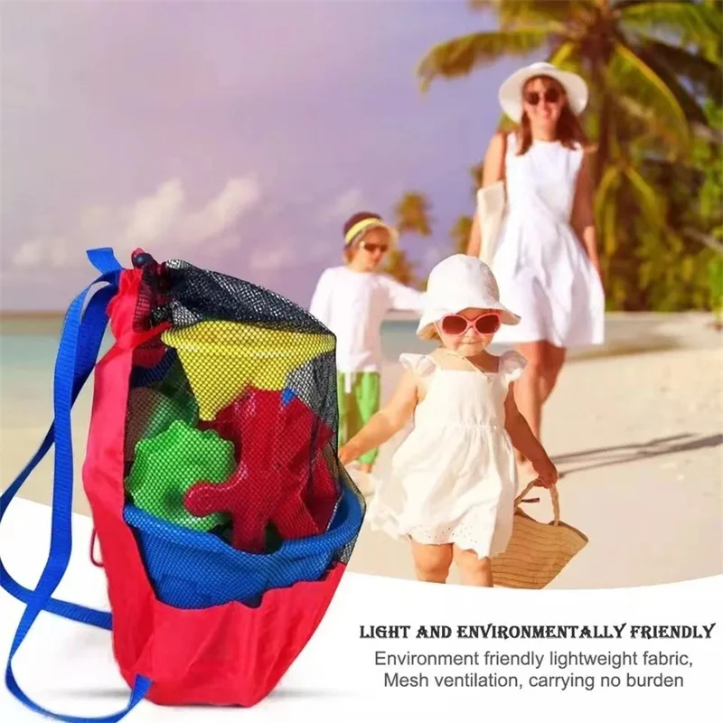 

Portable Baby Sea Storage Mesh Bags for Children Kids Beach Sand Toys Net Bag Water Fun Sports Bathroom Clothes Towels Backpacks