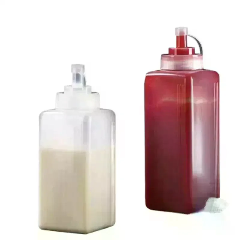 Squeeze Sauce Bottles Condiment Dispenser Large Mouth Dustproof Kitchen Seasoning Salad Sauce Olive Oil Bottle 600/800/1000ML