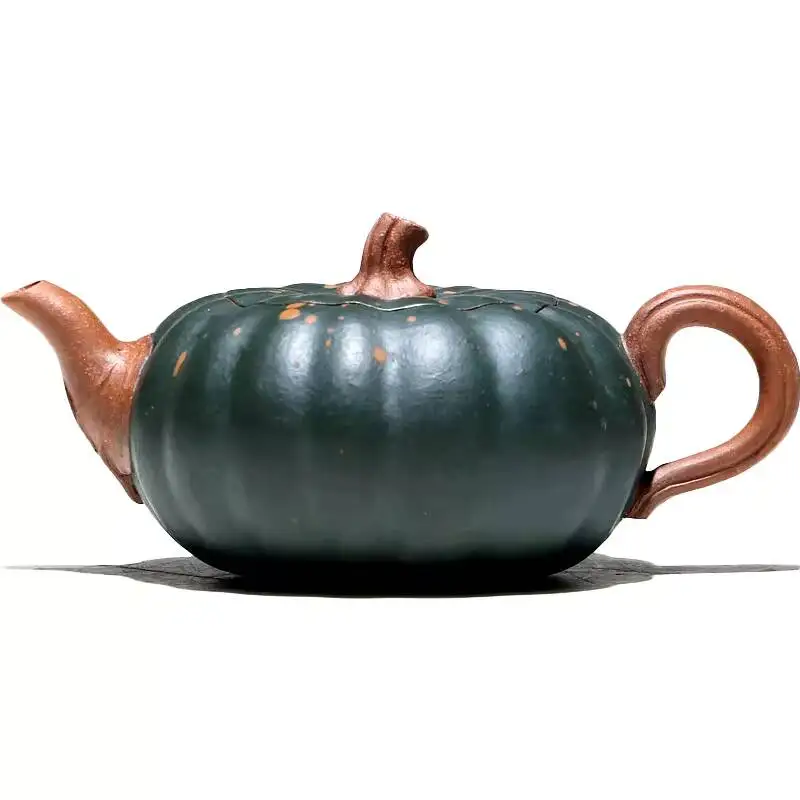 [Chang Tao] Yixing Purple Teapot Li Xianquan Handmade Bionic Pot Green Clay Powder Pumpkin 120Cc