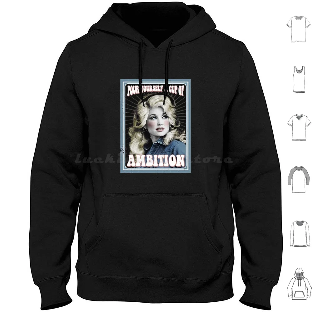 Vintage A Cup Of Ambiton Dolly Gift Parton For Lovers Hoodies Long Sleeve Vintage A Cup Of Ambiton Dolly Parton For