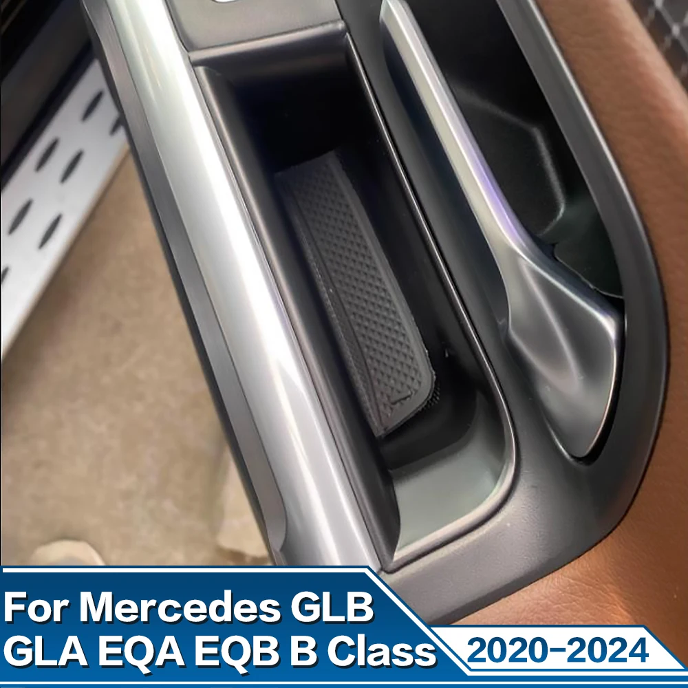 

2X Car Door Storage Box Bag Handle Interior Accessory For Mercedes Benz W247 X247 H247 EQA EQB GLB B GLA Class 2020 - 2024 2023