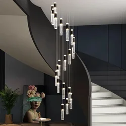 Nowoczesna dekoracja domu kryształowy żyrandol, schody Lampa wisząca, lampy wiszące do salonu, oświetlenie wewnętrzne