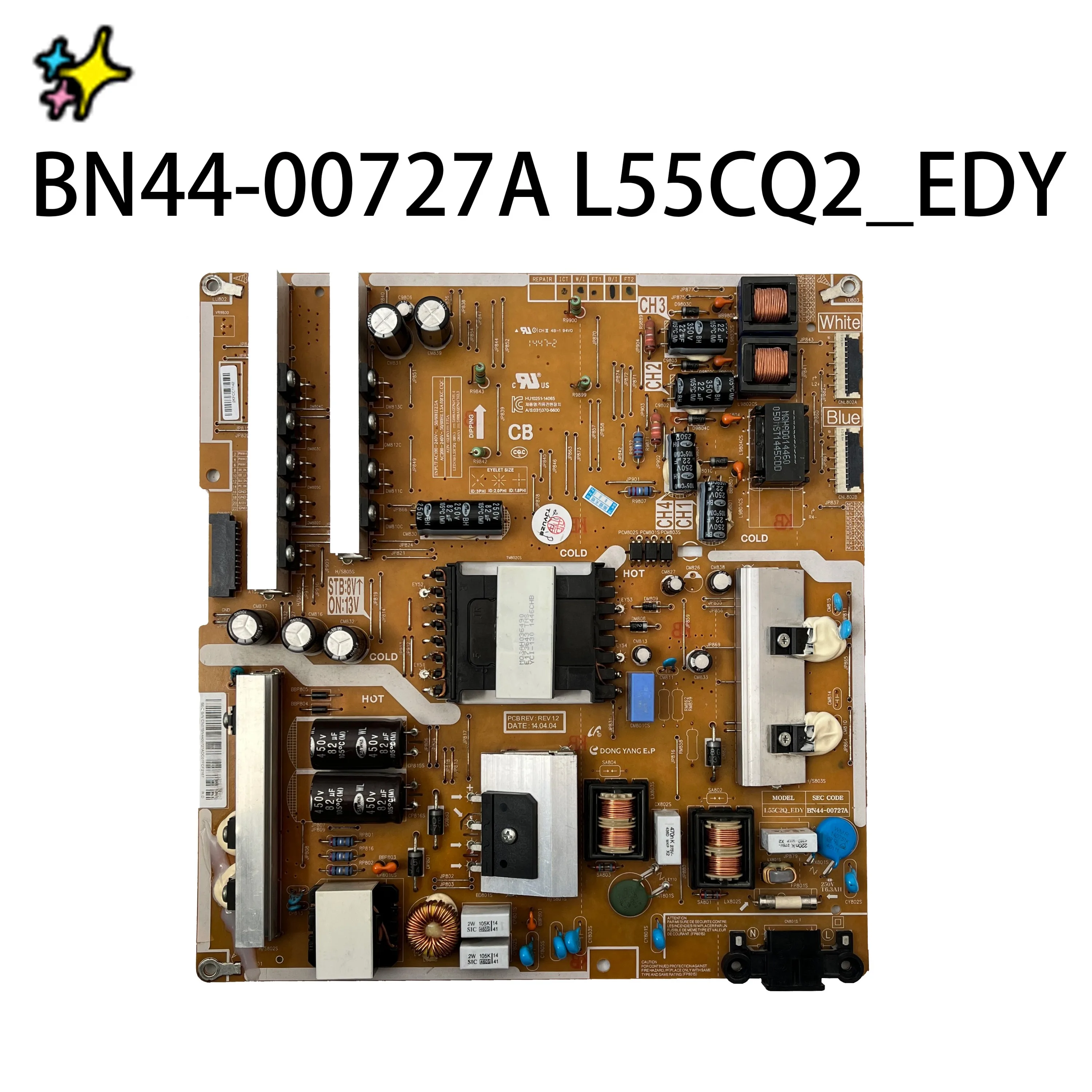 

Authentic Original TV Power Board BN44-00727A L55CQ2_EDY Working Normally And for LED TVs UA55H8000AWXXY UE55H6850AW Accessories