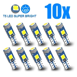 10Pcs T5 Led Bulb W3W W1.2W Led Super Bright Auto Wedge Dashboard Gauge Car Warning Indicator Instrument Cluster Lamps Bulb 12V