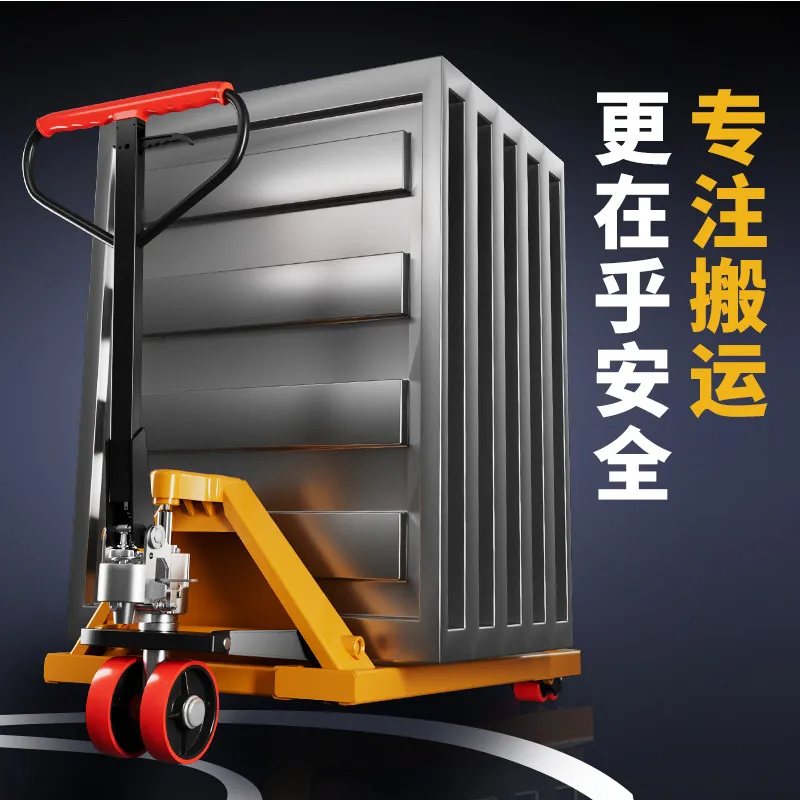Forklift Manual Pallet Loading and Unloading Truck Oil Pressure Hand Push Trailer