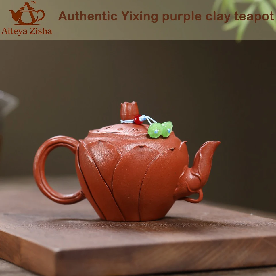Yixing purple clay teapot, Chinese teapot, Kung Fu tea set， for Home, Office, Gift ，150ml Authentic Zisha small capacity