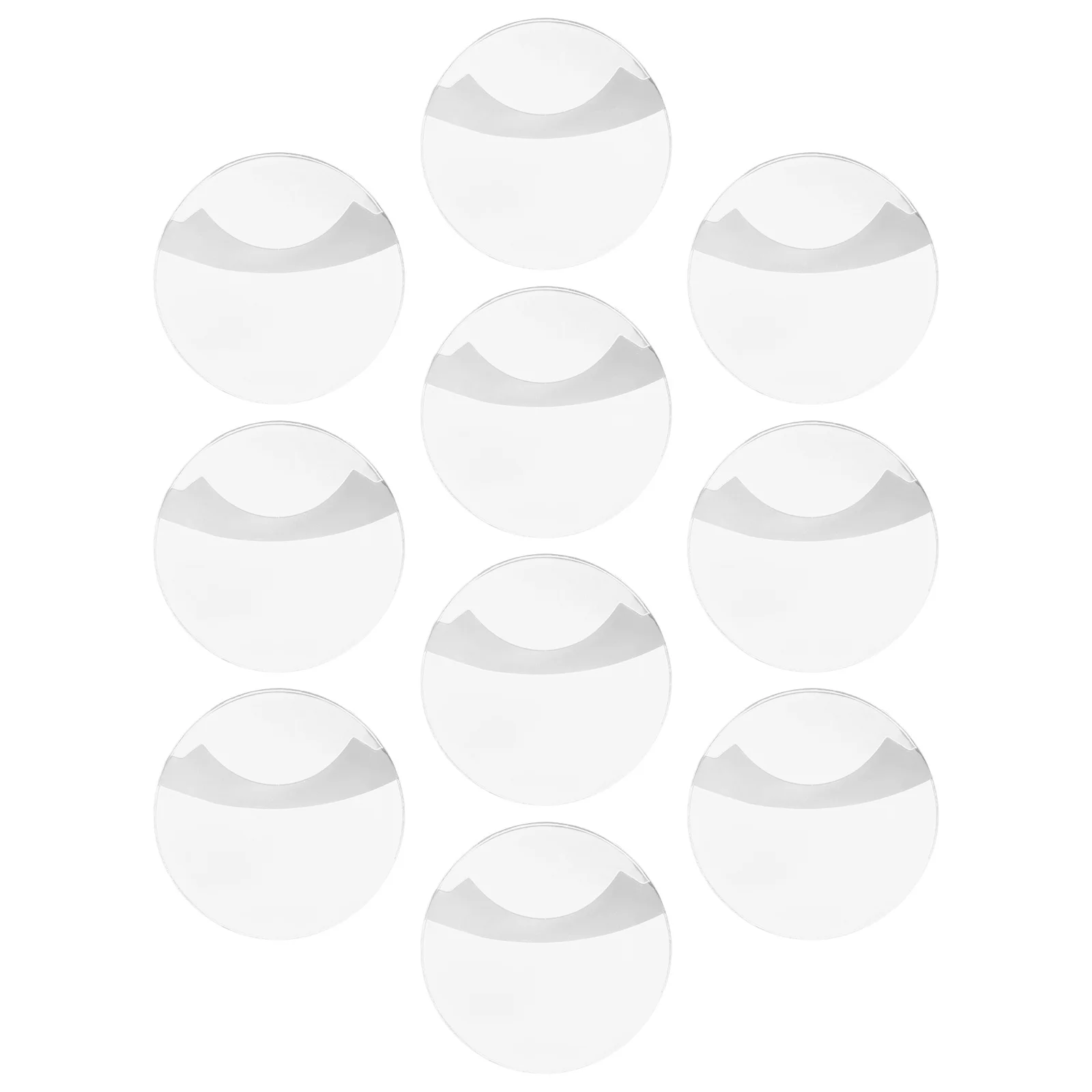 

10Pcs Heavy Duty Transparent Round Badge Holder Plastic Durable Protective Covers Clear Coin Display Badge Cases Portable