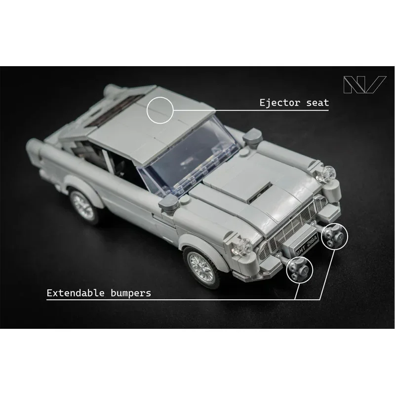 MOC-125420 New Classic Supercar Racing Building Block Model 581 Parts Educational Boy Kids Birthday Building Blocks Toy Gift