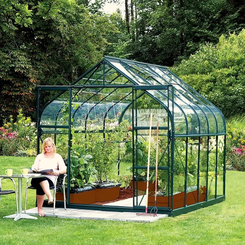 Factory Aluminum Eco-friendly Rot Proof Prefab Houses Winter Garden Conservatory Greenhouse Glass House Home Kit Easily