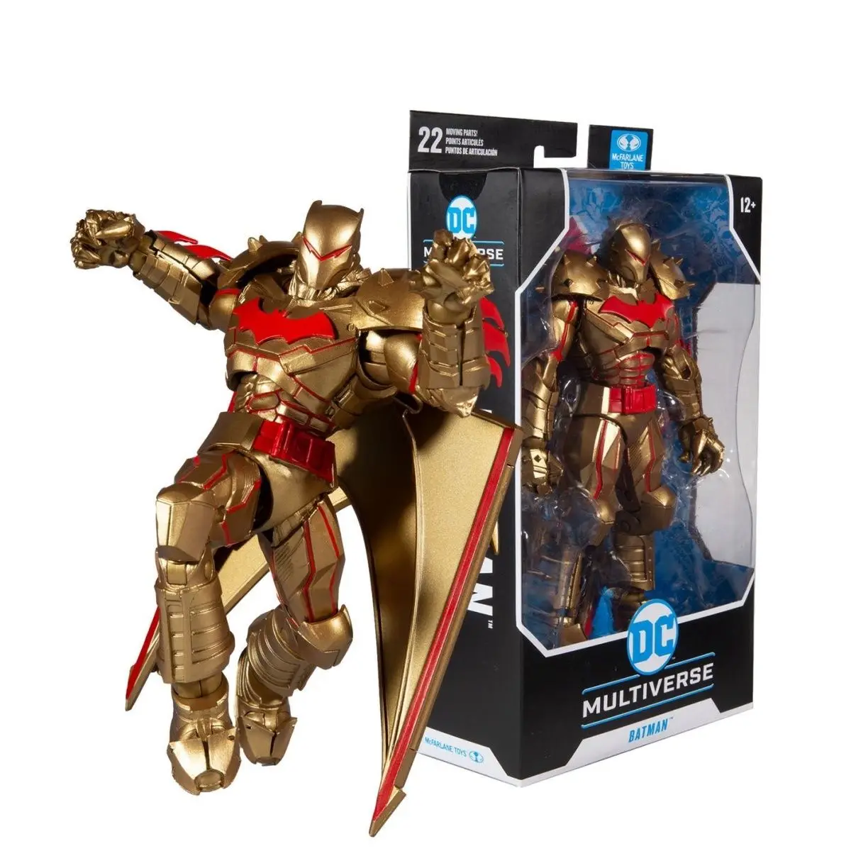 7-Inch Mcfarlane Dc Heavy Armor Batman Action Figure Gold Limited Edition Anime Peripheral Poseable Collectable Toy Kis Gift