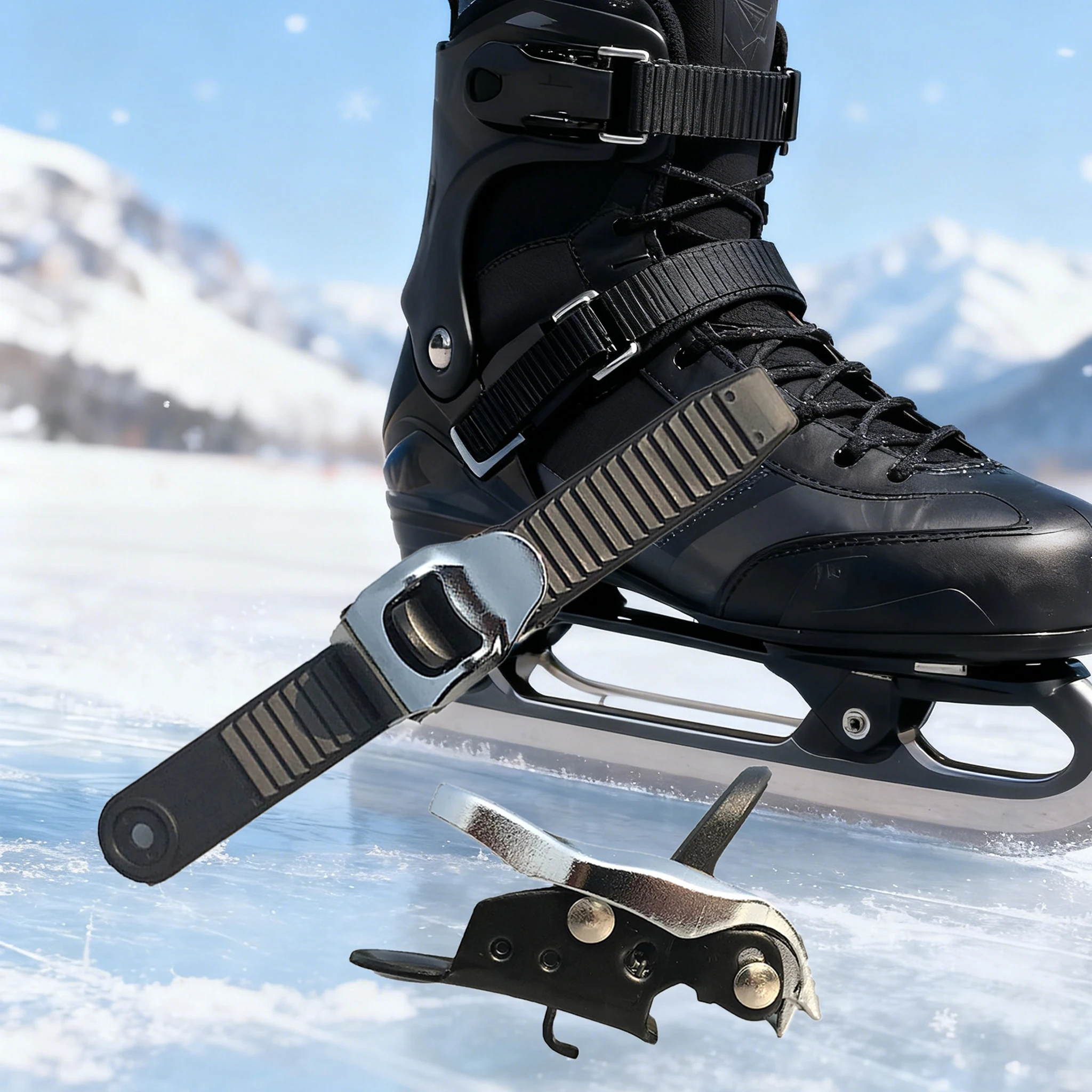 حذاء تزلج بعجلات المثبت 18/20/30/50 سنتيمتر النايلون مشبك مسننة حزام رمادي معدن مطلي مشبك لوح التزلج الملحقات #1