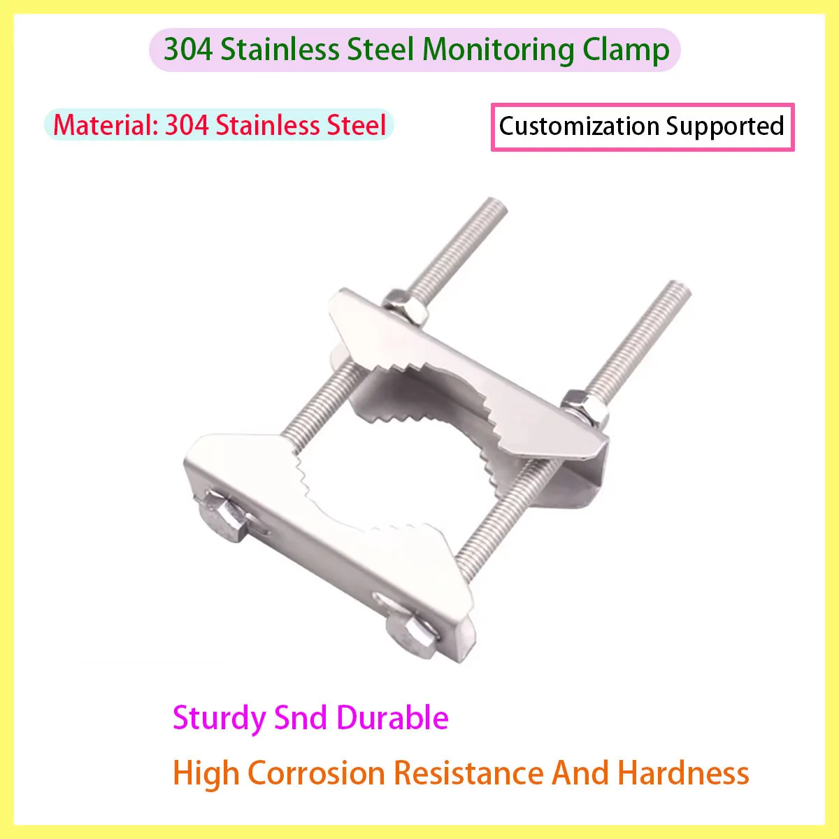 FULL-Double Antenna Mast Clamp V-Jaw Bracket U Bolts Pipe Mounting Hardware  For Yagi Wifi Antenna, TV Antenna