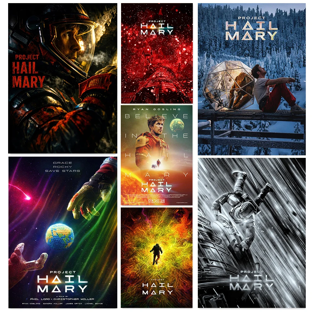 Space Science Fiction Thriller Project Hail Mary Movie Poster Save the Earth Prints Canvas Painting Wall Picture Home Room Decor