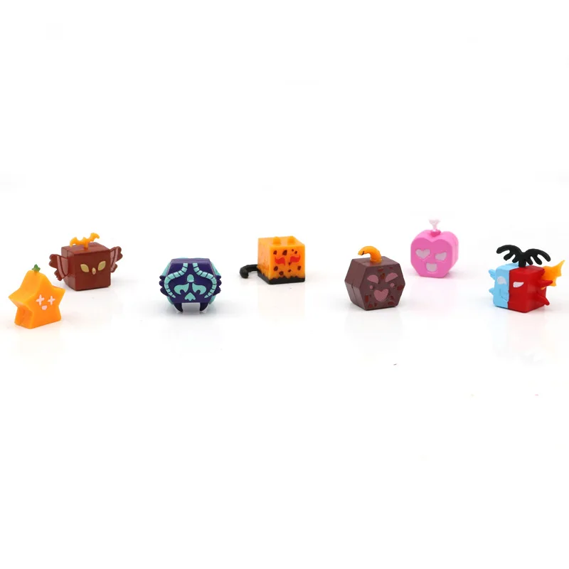 13PCS 2-2.5cm Demon Duivel Vruchten Mini Figuur Pop Q-versie Model Cake Bakken Ornamenten speelgoed Voor Halloween Geschenken