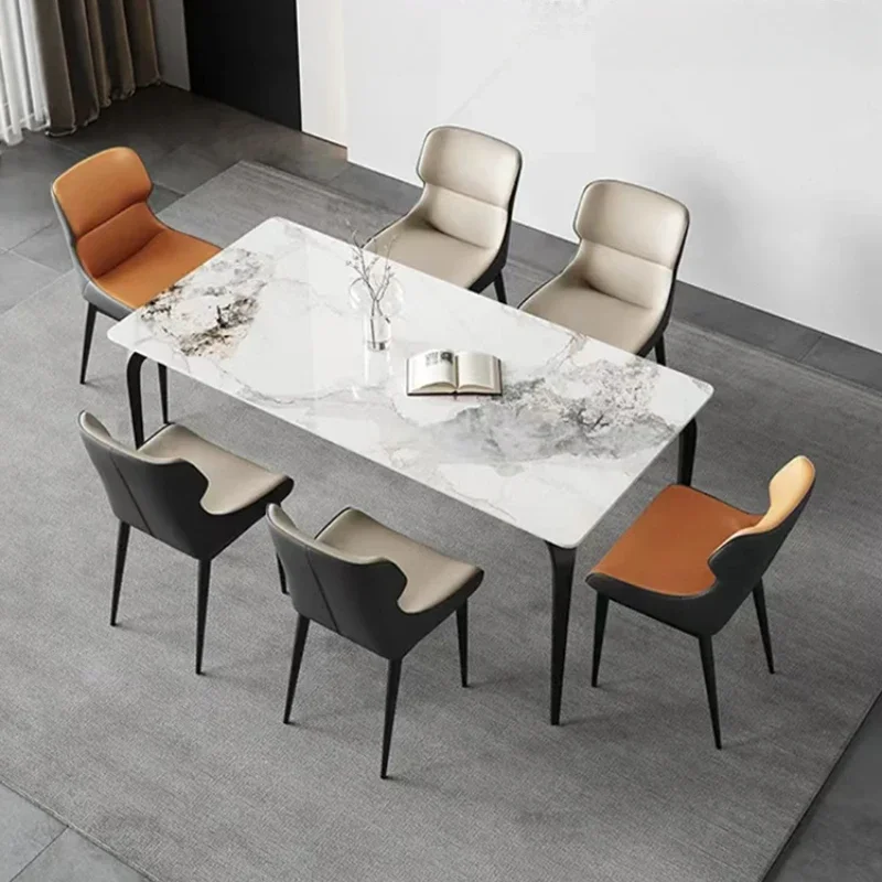 Simple Modern Kitchen Table Slate Receptionist Coffee Design Dining Tables Nordic Luxury Mesas De Jantar Small Furniture HD50CZ