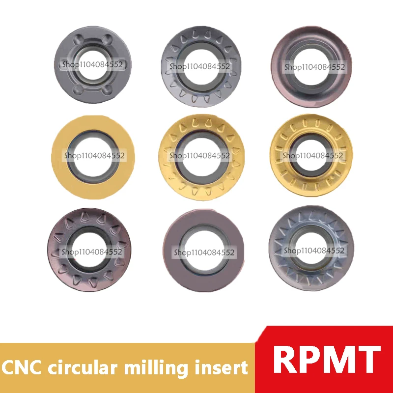 CNC RPMT milling inserts R5 R6 round nose RPMT1003 RDMT1204 RPMT1003MO DU RPMT10T3MOE JS RPMT1204MO RPMT08T2MOE RDMT1204MO MQ