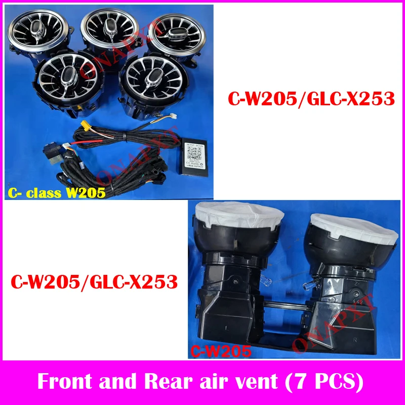 Led Voor Benz A/C/E/S/V/Cla/Gla/Glc W176 W205 w213 W222 W447 W117 W156 X253 Bluetooth App Nozzle Omgevingslicht Air Vent Turbine