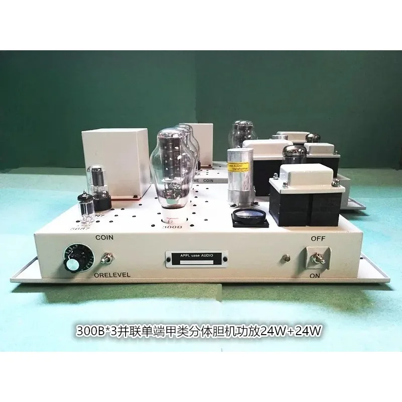 24W West Electric ZS600 Three-pipe Parallel 300B Single-ended Class A Tube Amplifier, Split Dual Mono, Tube：EH5U4GB*2, GE5687*2