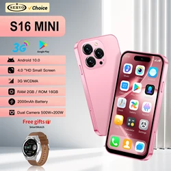 Gift SmartWatch SERVO S16 Mini Smartphone 3G WCDMA Android 10 System Dual SIM Standby WIFI Bluetooth 4.0