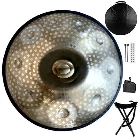 440/432hz Senior handpan drum,22 inch,D minor,tambor meditation instrument yoga music drum beginner steel tongue drum gift