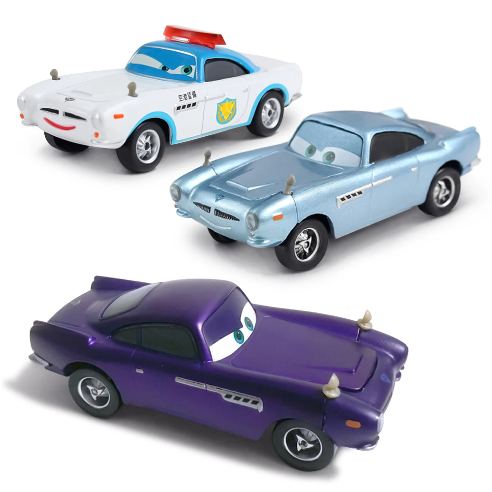 Coche de juguete de aleación fundida a presión de Disney Pixar Cars, versión básica y de transformación de Finn McMissile, el superespía británico, para niños