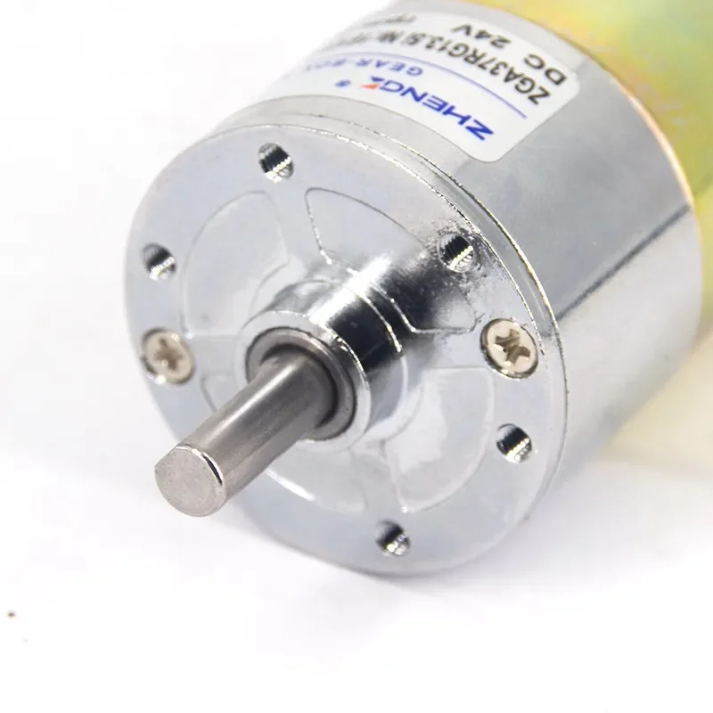 ZGA37RG DC Motor 12V 24V DC Gear Motor 2.5RPM/5RPM/10RPM/50RPM/100RPM/150RPM/200RPM/300RPM/550RPM/1000RPM Central Shaft Output