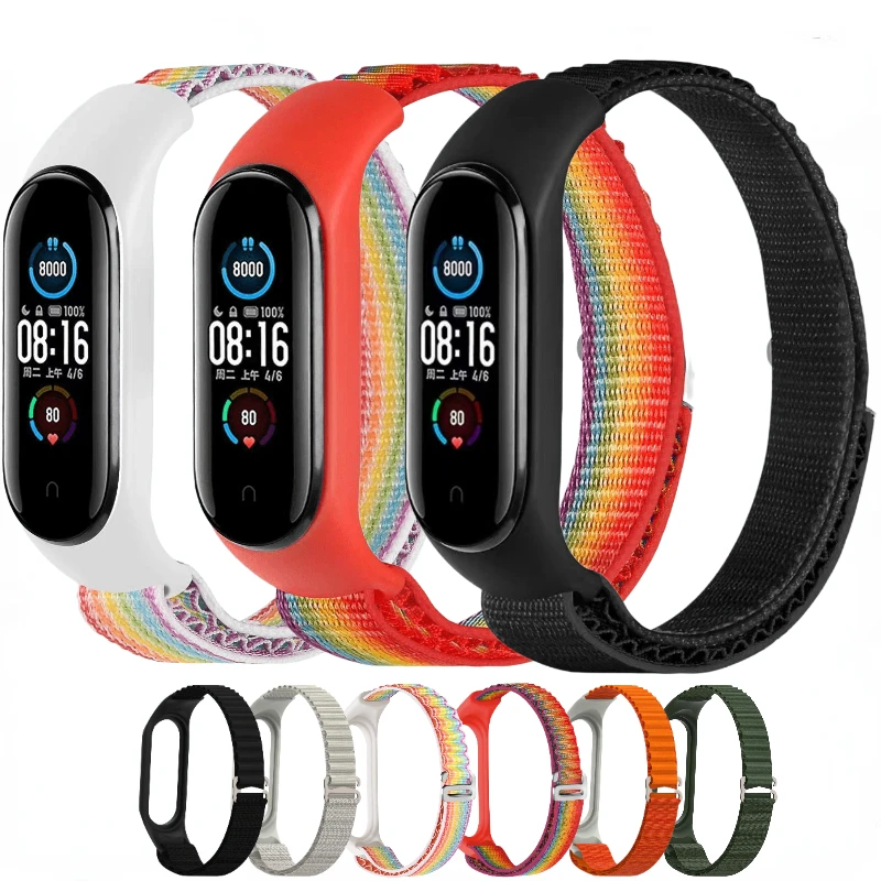 Alpine Loop Sport Voor Xiaomi Mi Band 7 6 5 4 3 Smart Watch Sport Armband Riem Mi Band 7 6 5 Polsband Voor Mi Band 4 3 Correa