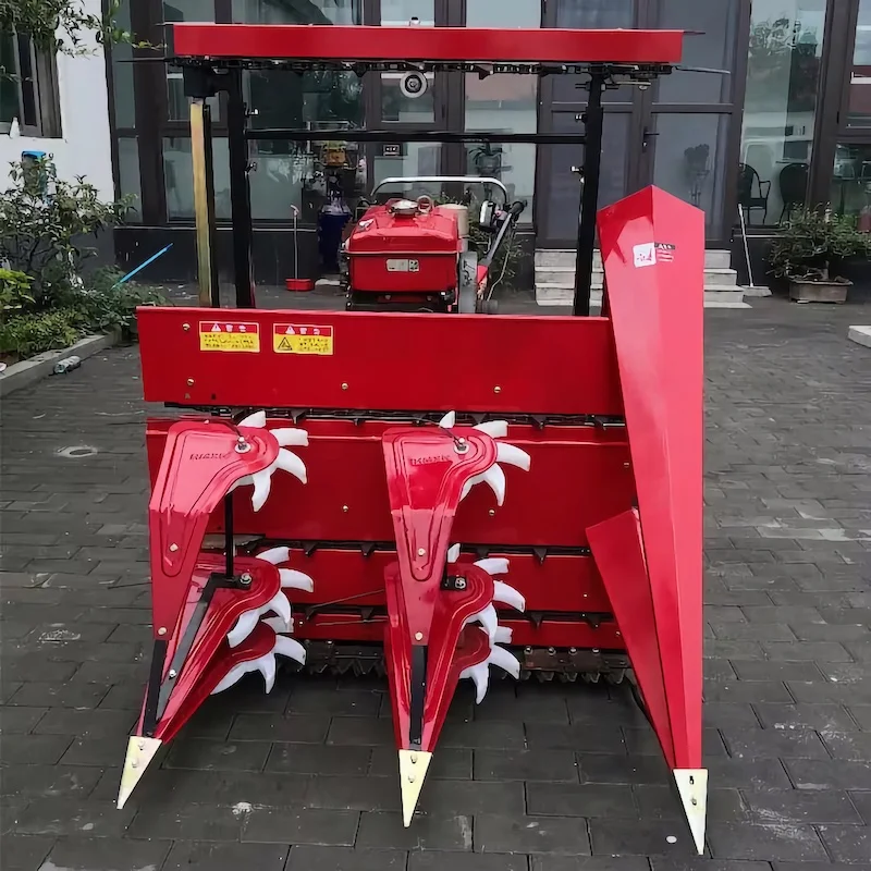 80cm width Corn stalk harvester 8hp diesel water-cooled walking tractor self-propelled rice wheat corn stalk windrower