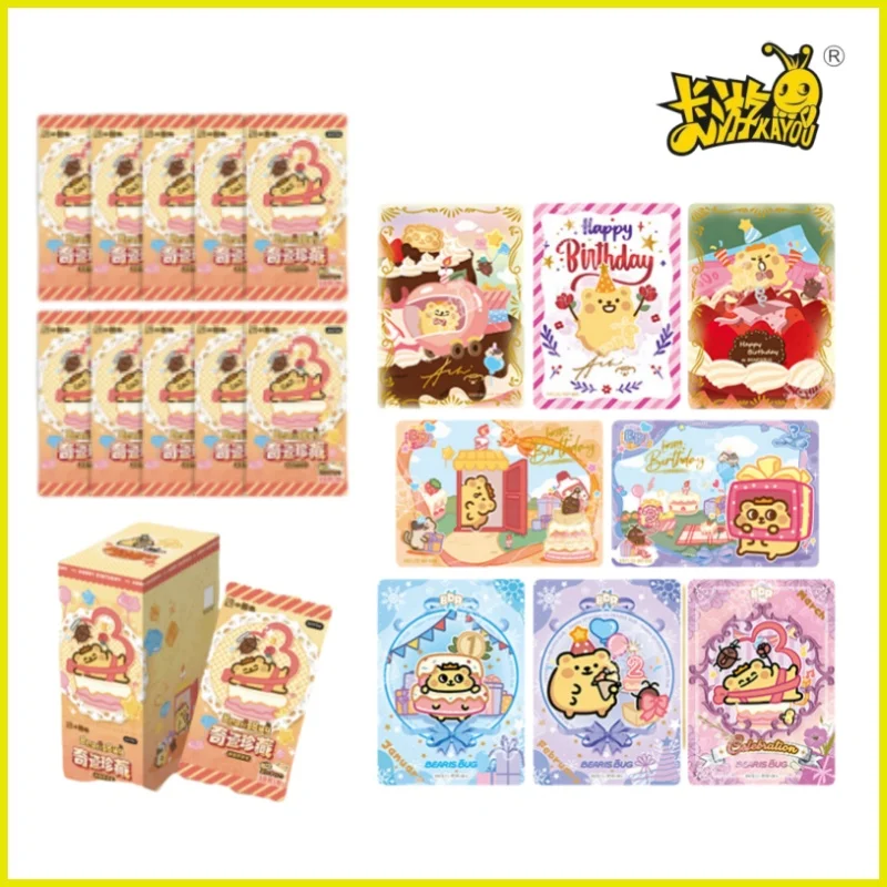 

Подлинная карточная игра Kayou, маленький медвежонок, червячная карта, чудесная коллекция, червь, жизнь, длинная живая карта, набор периферийных карт, игрушки, подарки