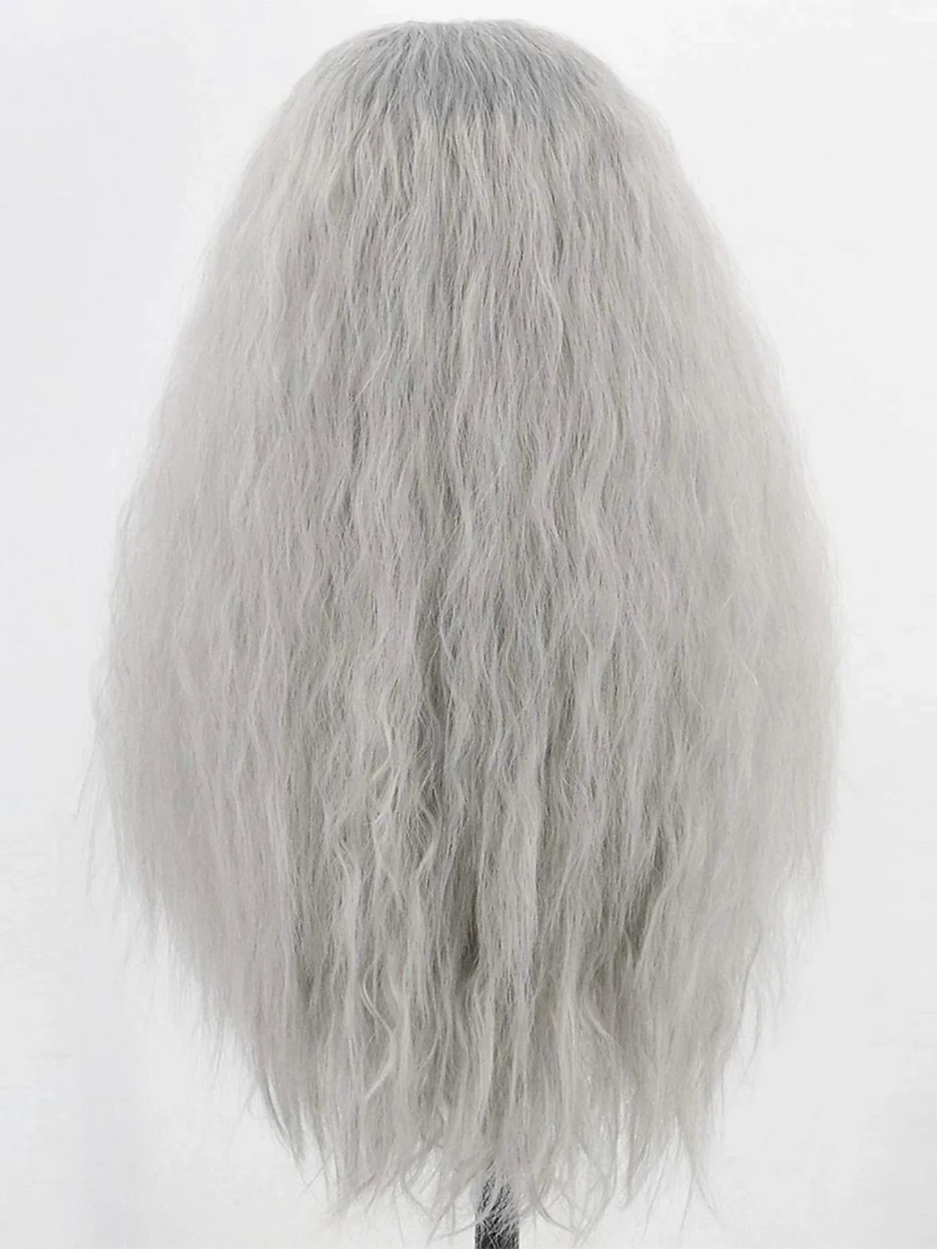 Theme Party Grandpa Long Curly Grey Mens Wigs With Mustache Halloween Cosplay Costume Party Wig False Beard