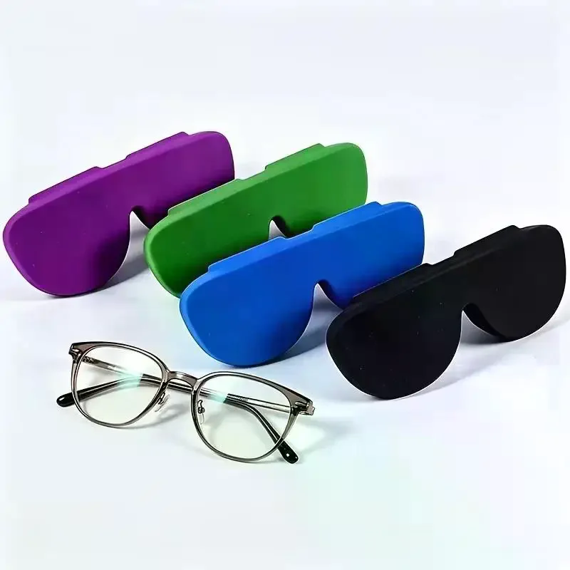 Portable Soft Silicone Glasses Case: Anti-Scratch Shockproof Eyeglasses Protector Pouch Travel Storage