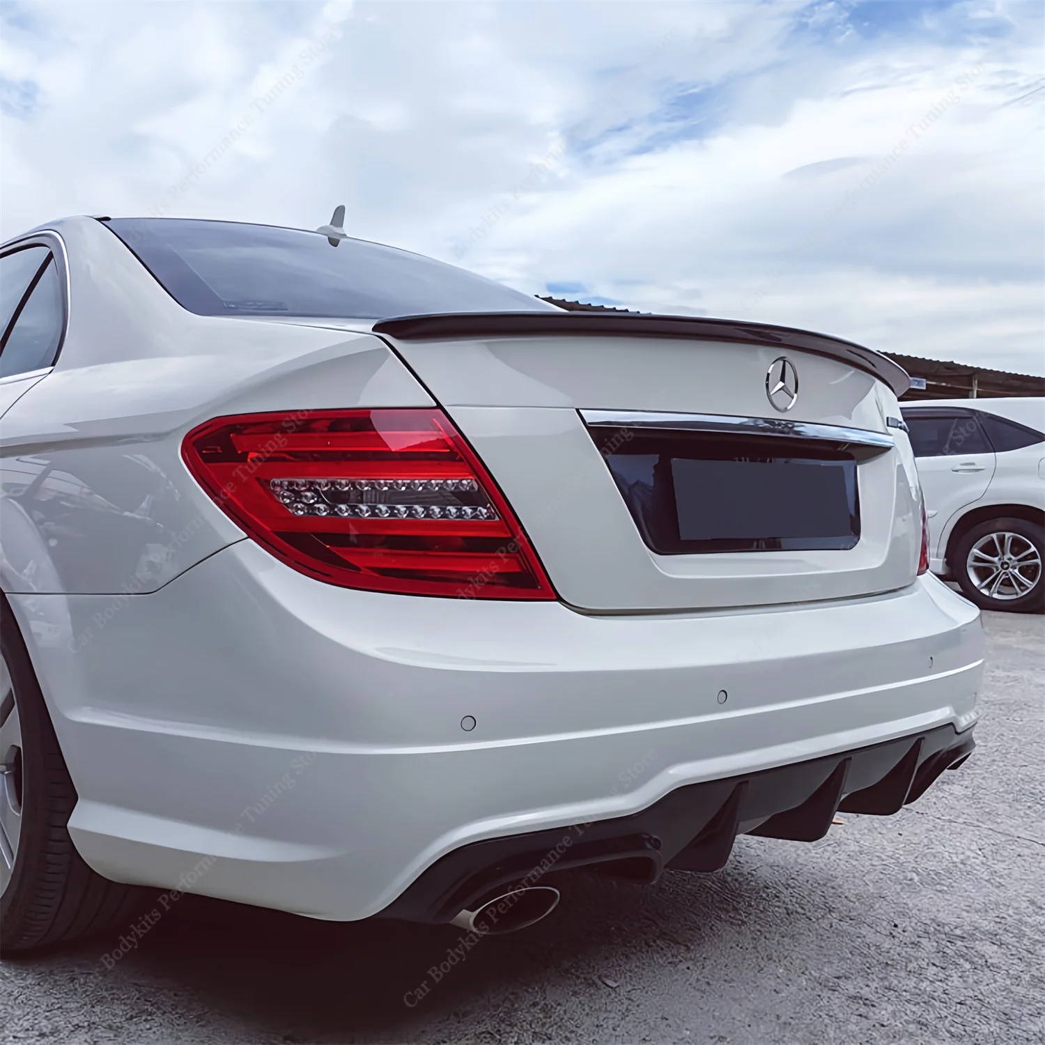 

C63 Style Rear Spoiler For Mercedes W204 C180 C200 C230 C250 C280 C320 C350 CDI 4-Door Sedan 2007-2014 Rear Trunk Tail Wing Lid