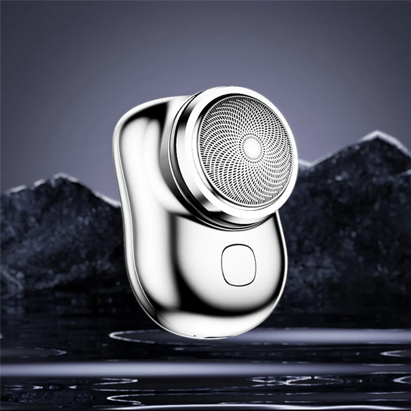 เครื่องโกนหนวดไฟฟ้าแบบพกพาอัพเกรดใหม่ Mini Men's Electric Shaving เครื่องโกนหนวดแบบชาร์จไฟได้ปุ่มเดียวใช้สีเขียว