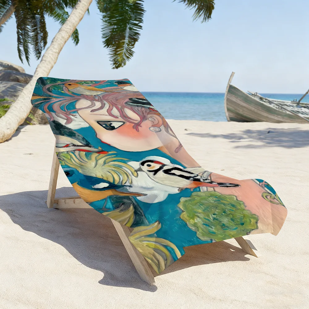 Art Aya T-Takano Towel Sports Quick Dry Travel Camping Gear Sandproof Soft Light Large Beach Towel